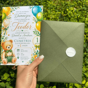 Invitație pentru Cumătrie – Model 07